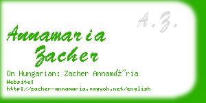 annamaria zacher business card